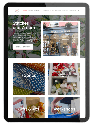 E-commerce Website Design on iPad