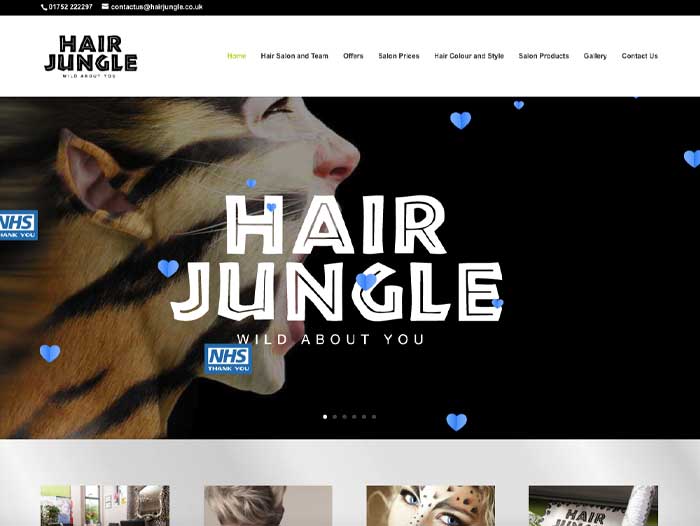 Hair Jungle Website Design