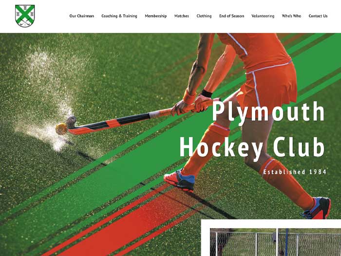 Plymouth Hockey Club Website Design