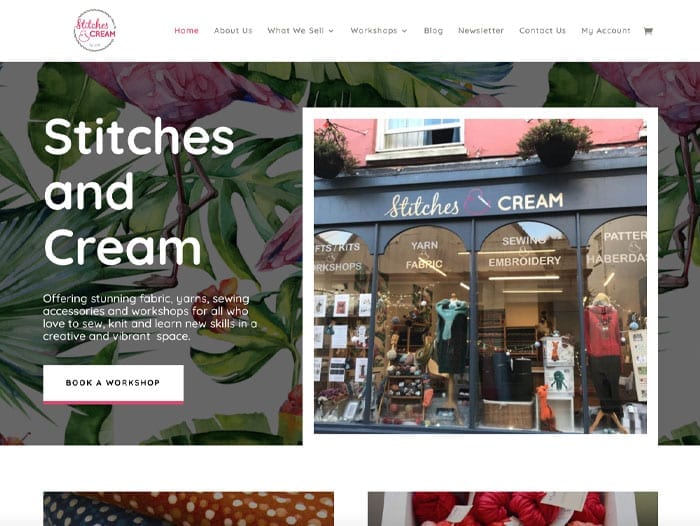 Stitches & Cream Website Design