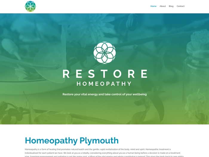 Restore Homeopathy Website Design