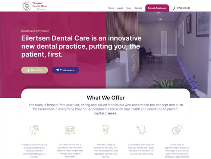 Eilertsen Dental Care Website
