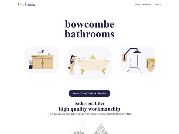 bowcombe bathrooms website