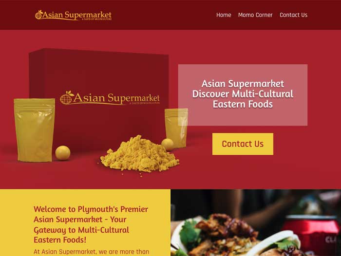 Asian Supermarket Website Design
