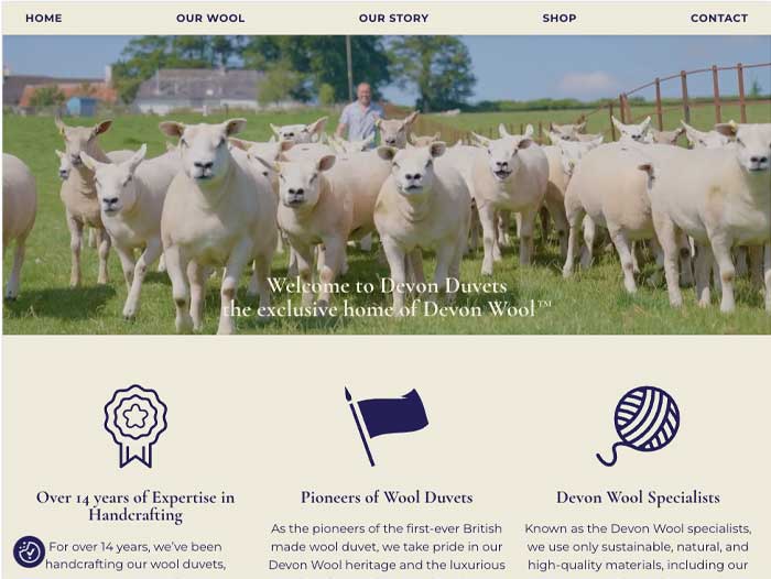 Devon Wool Website Design