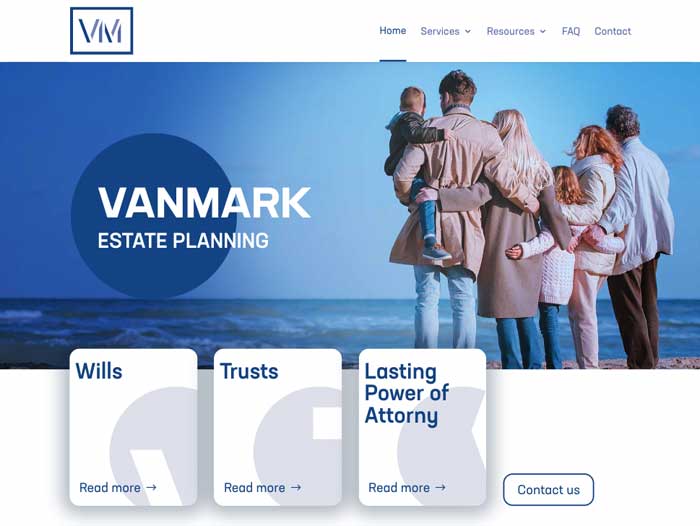 Vanmark EP Website Design