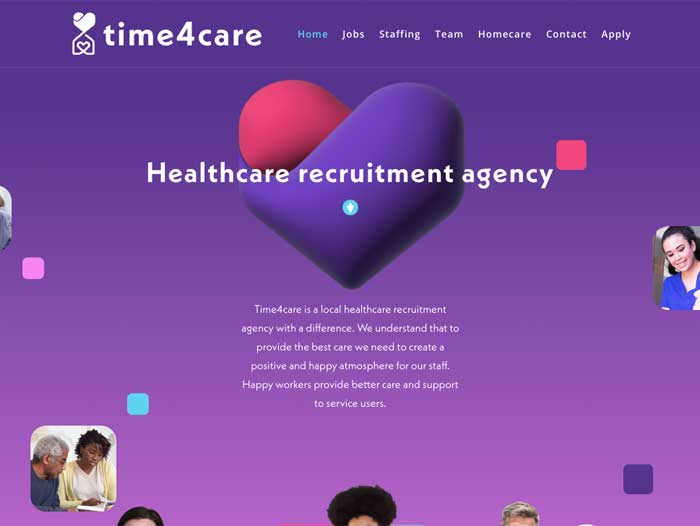 time4care website design