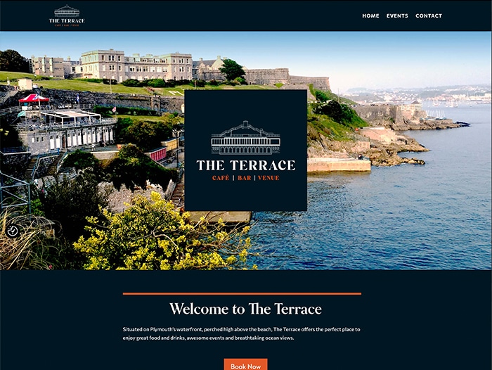 Homepage design of The Terrace